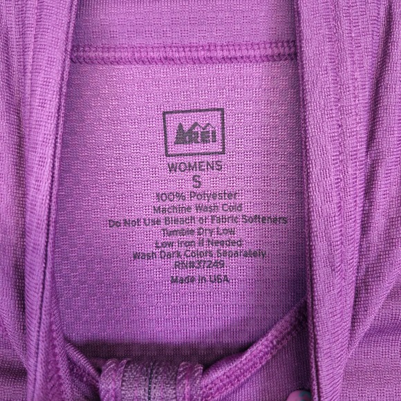 REI Quarter Zip Pullover Top Womens S Purple Athleisure Outdoor Hiking Primaloft - Picture 6 of 15
